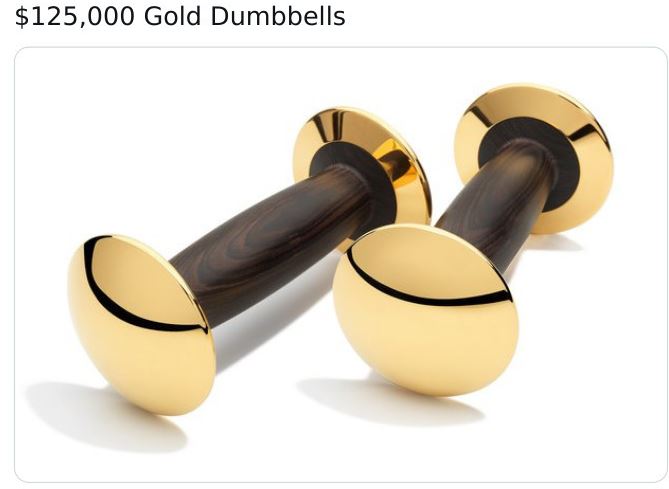 hock goldloft - $125,000 Gold Dumbbells