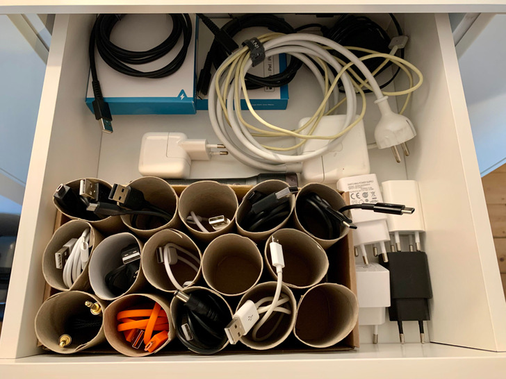 “Finally, no more chaos in the cable drawer!”