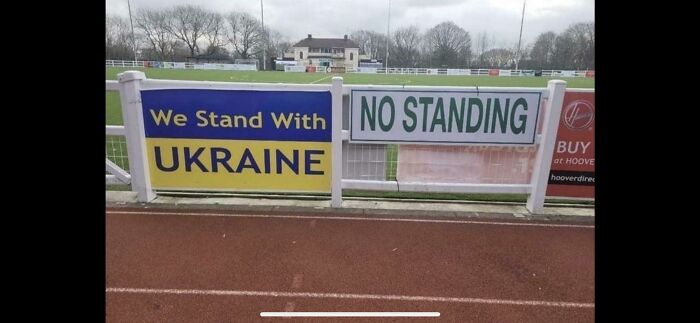 accidental comedy - stand for ukraine no standing - We Stand With Ukraine No Standing Buy at Hoove hooverdire