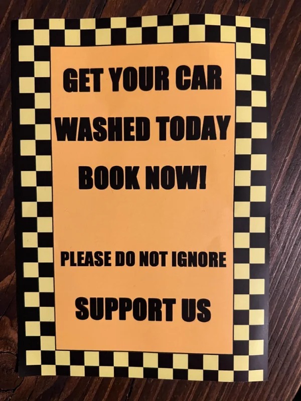 things that are total BS - you ve parked like a knob - Get Your Car Washed Today Book Now! Please Do Not Ignore Support Us