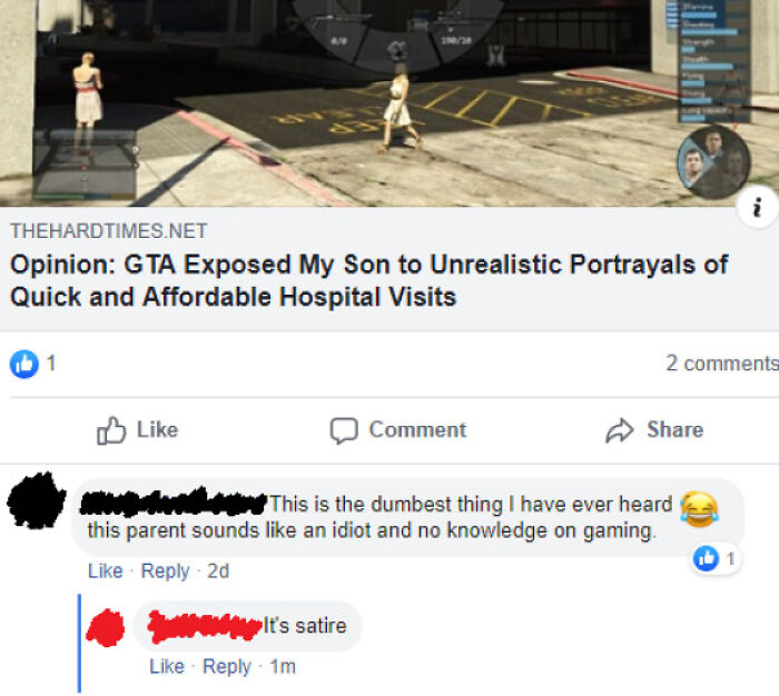 People who fell for fake news - Gta Exposed My Son to Unrealistic Portrayals of Quick and Affordable Hospital Visits
