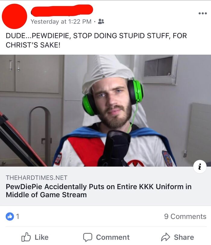 People who fell for fake news - photo caption - Yesterday at Dude...Pewdiepie, Christ'S Sake!