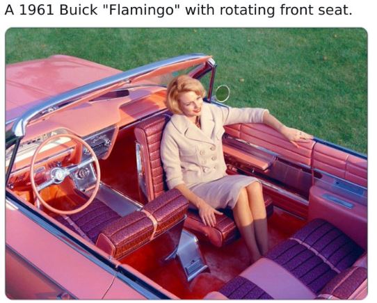 Fascinating historical pics - vintage car - A 1961 Buick "Flamingo" with rotating front seat.
