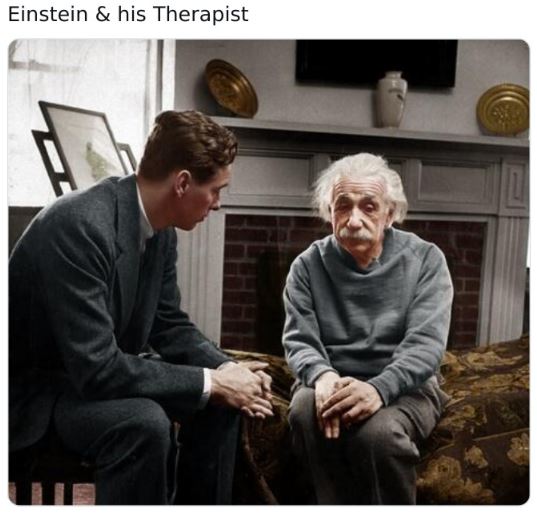Fascinating historical pics - einstein last - Einstein & his Therapist