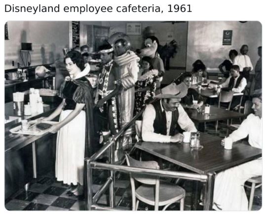 Fascinating historical pics - disneyland employee cafeteria in 1961 - Disneyland employee cafeteria, 1961