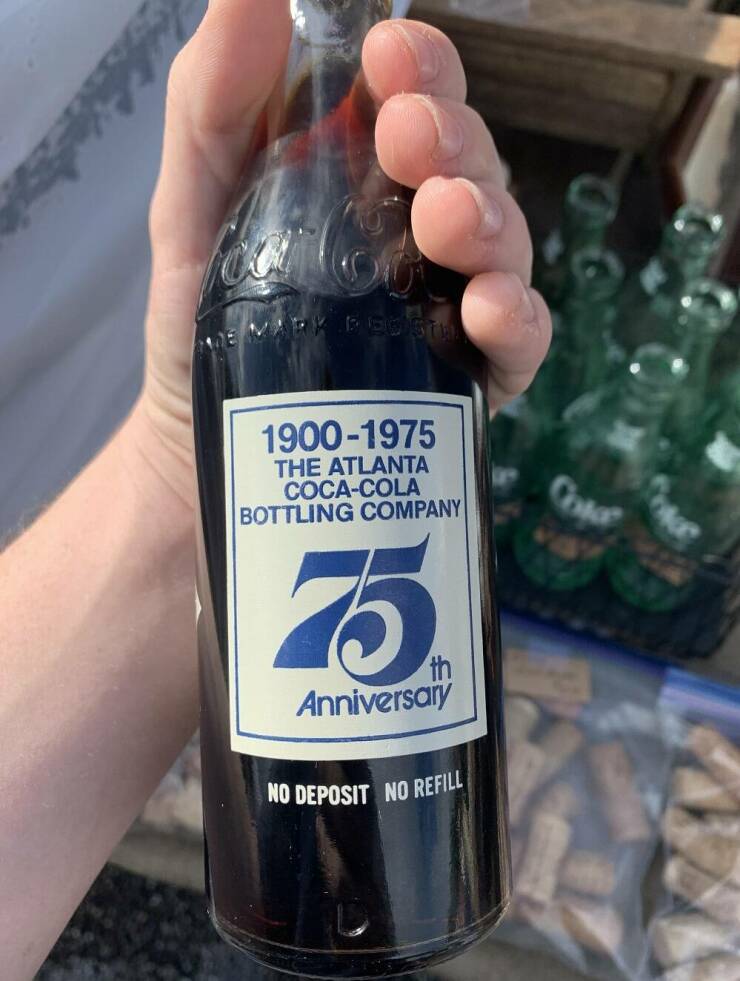 Cool stuff from around the world - bottle - 6044 19001975 The Atlanta CocaCola Bottling Company 75 Anniversary No Deposit No Refill Color