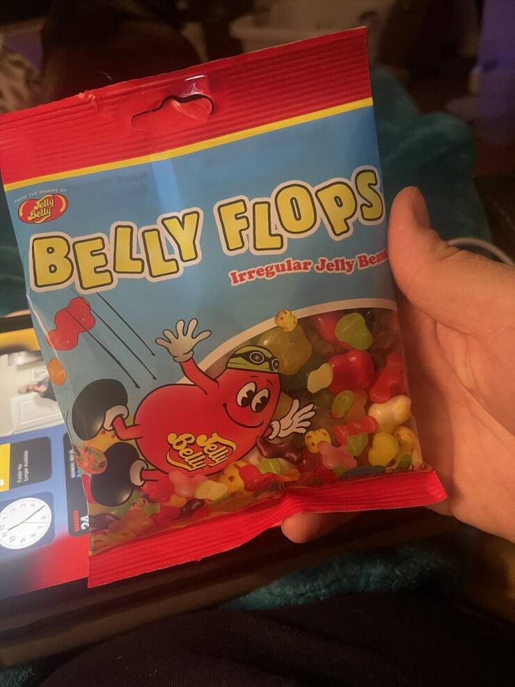 "Jelly Belly sells all of the rejected misshapen jelly beans as “Belly Flops”."