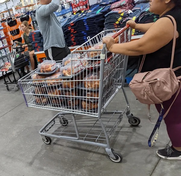 mildly infuriating things - costco chicken cart full - A A
