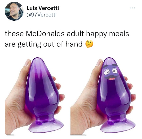 spicy memes for thirsty thursday  - lavender - Luis Vercetti these McDonalds adult happy meals are getting out of hand ...