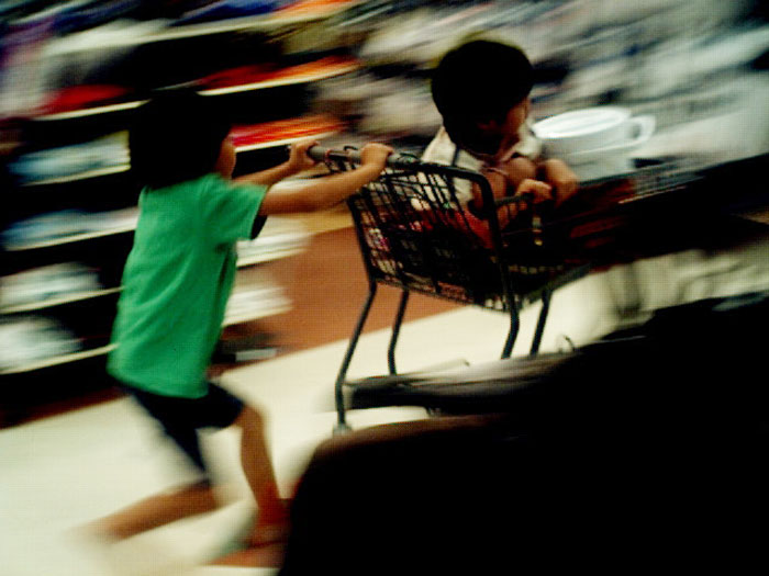 People who let their kids run wild in Supermarkets.