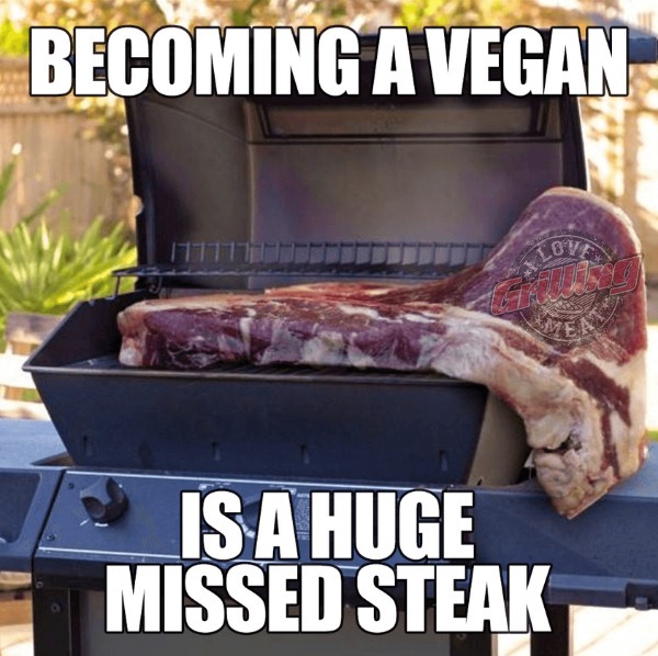 relatable memes - grilling - Becoming A Vegan Love Men Is A Huge Missed Steak