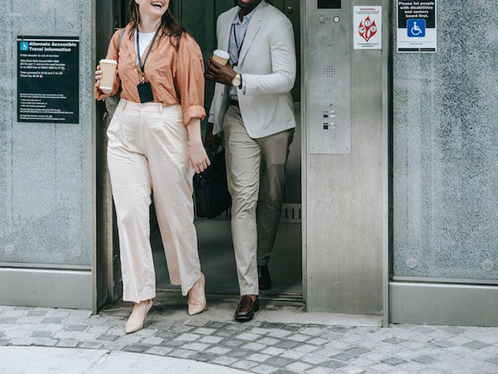 That you should wait for people to get off the elevator when it arrives at your floor, instead of cramming yourself in when the doors open, blocking their departure.