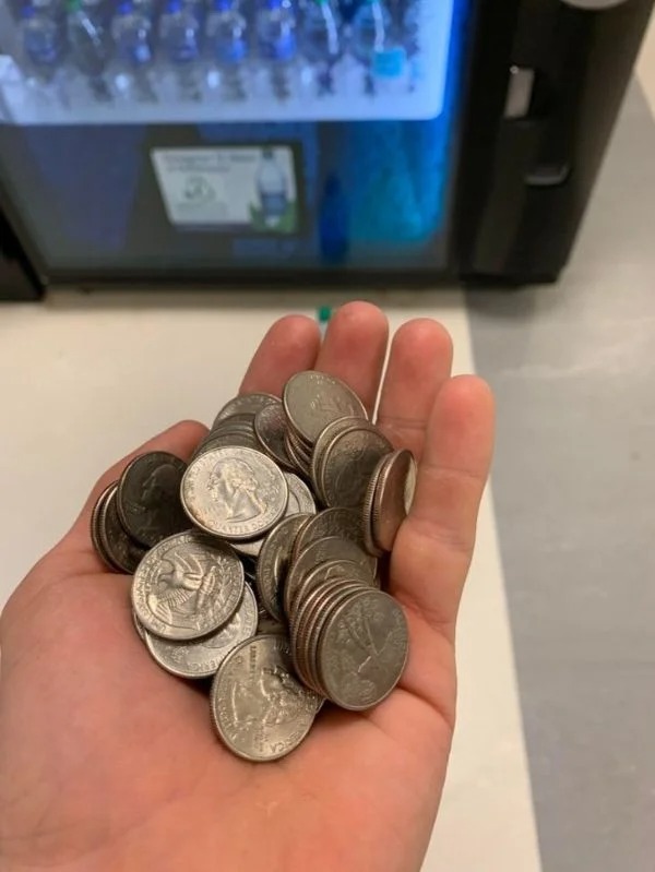 Thanks for the change, vending machine!