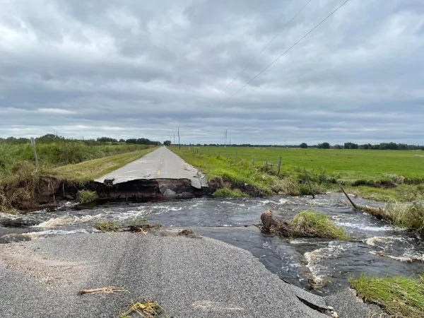 “Stayed at work for the storm. This is the road I take home.”