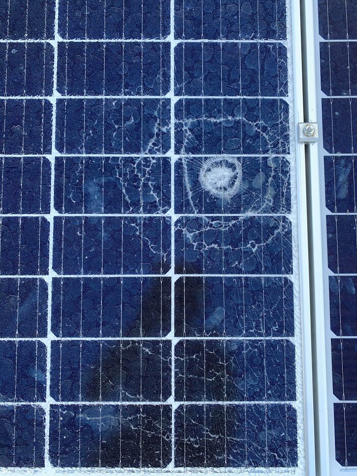 Stray Bullet Cracked My Solar Panel