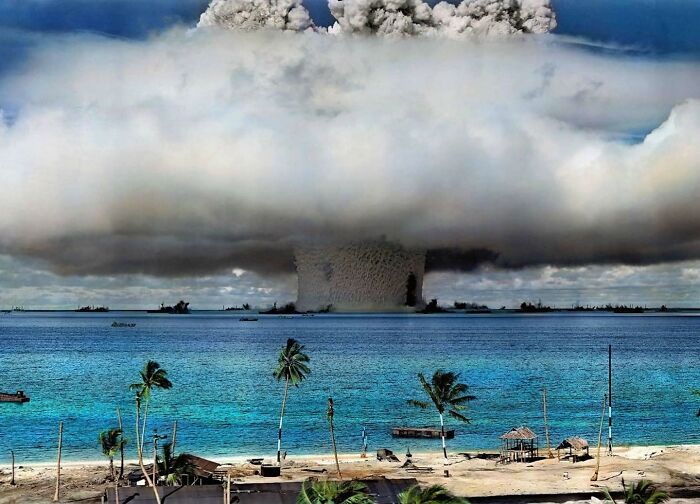 historical photographs --  cold war nuclear arms race - Sham