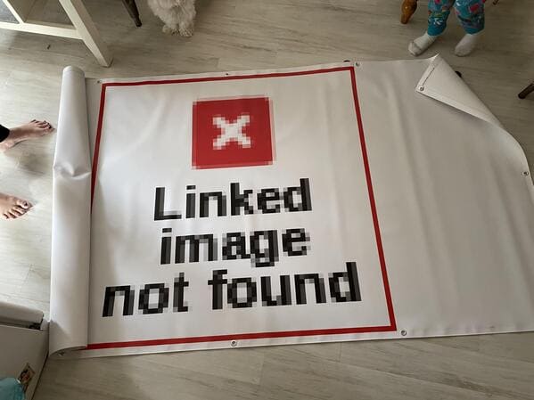 “My wife just got this huge banner for work. Perfect.”