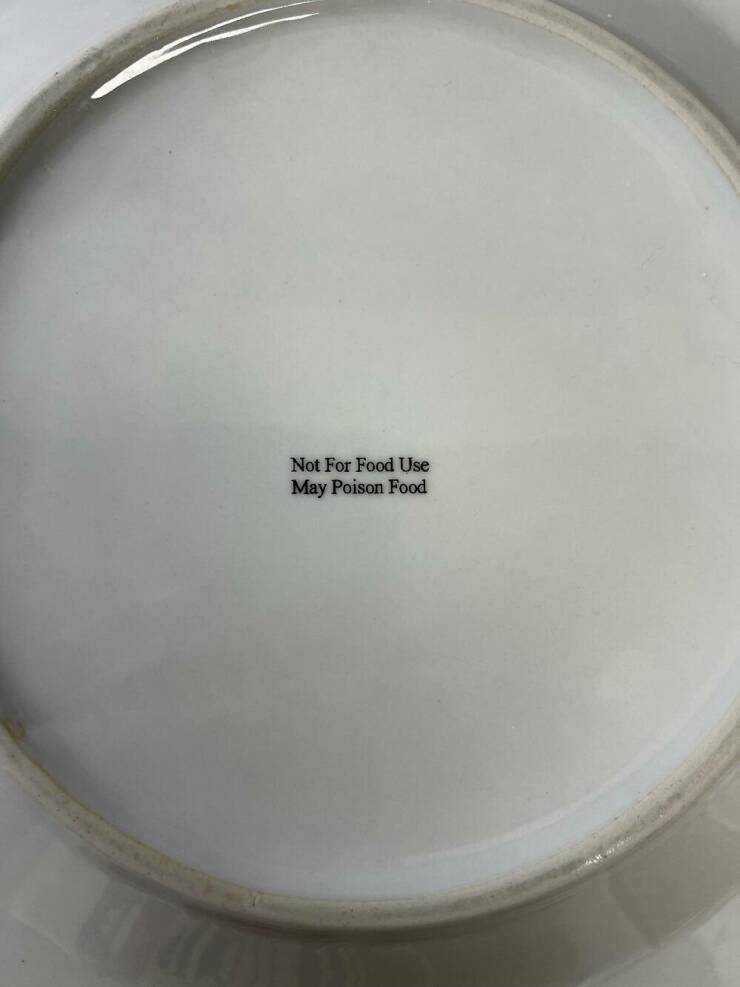 "Bought new dinner plates, guess you need to always read the back first"