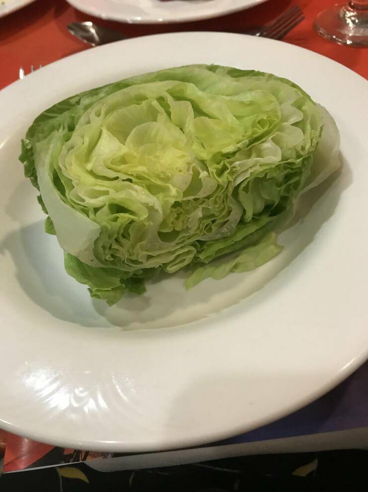 "The vegan option served at a fancy end of conference dinner."