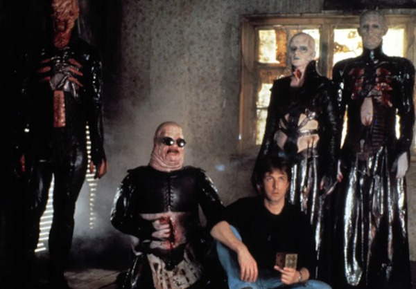 Clive Barker hangs out with the squad on the set of Hellraiser (1987):