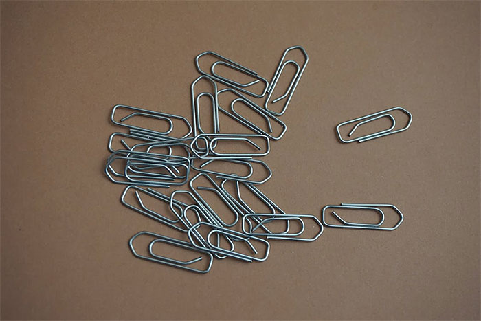 Large paper clips make great collar stays for men's dress shirts.