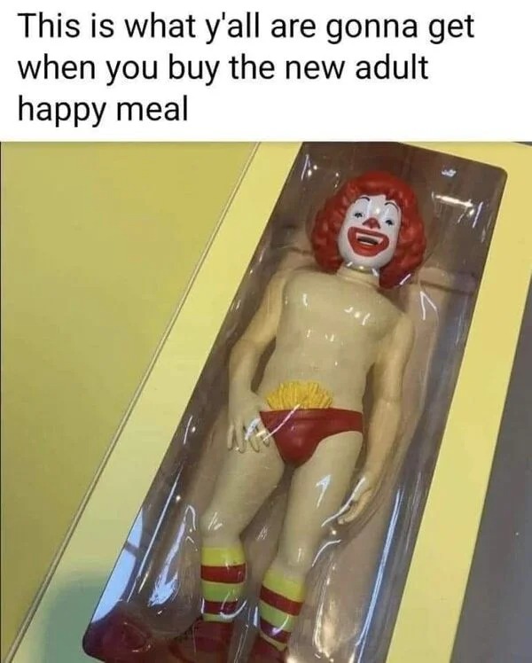 fictional character - This is what y'all are gonna get when you buy the new adult happy meal Lo