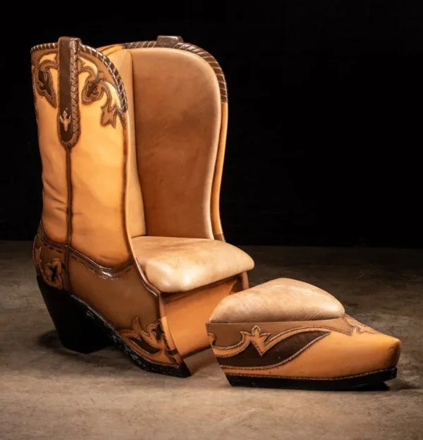 cowboy boot chair