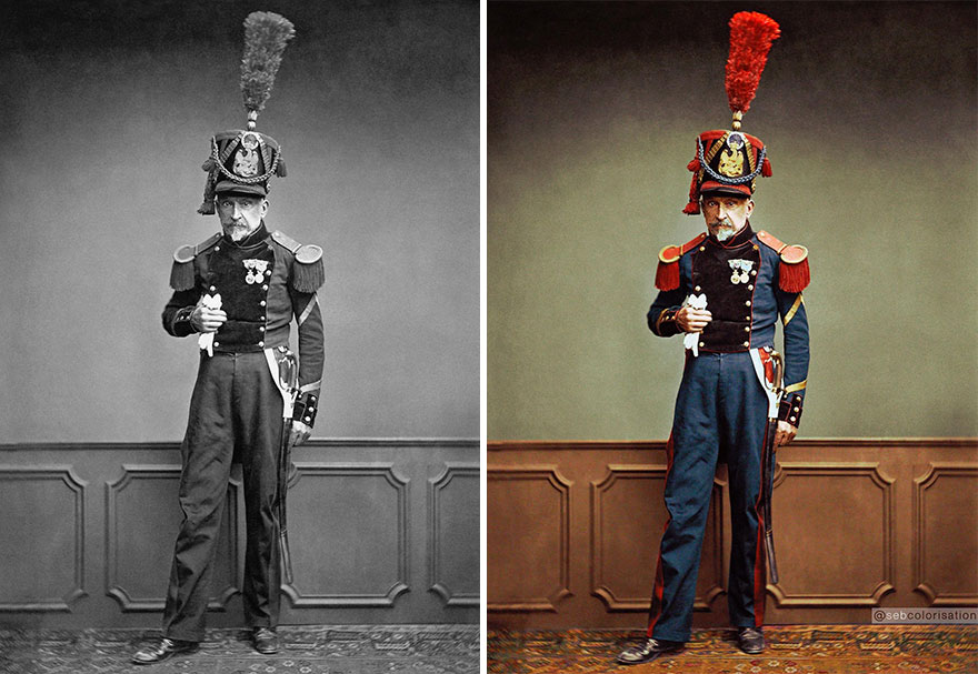 colorized historical pictures - uniform - M