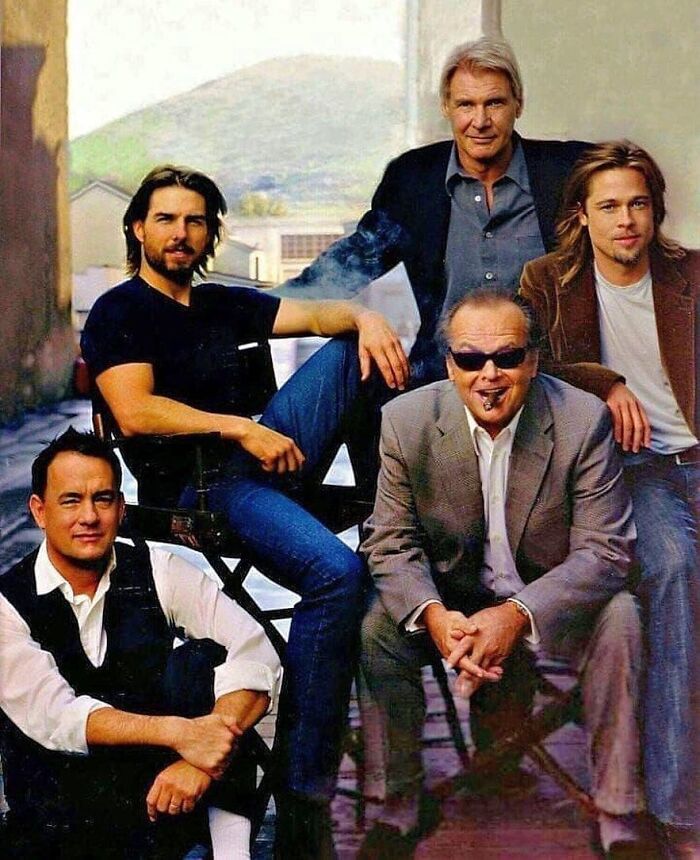 Tom Hanks, Tom Cruise, Harrison Ford, Brad Pitt And Jack Nicholson For A Vanity Fair Cover, 2003