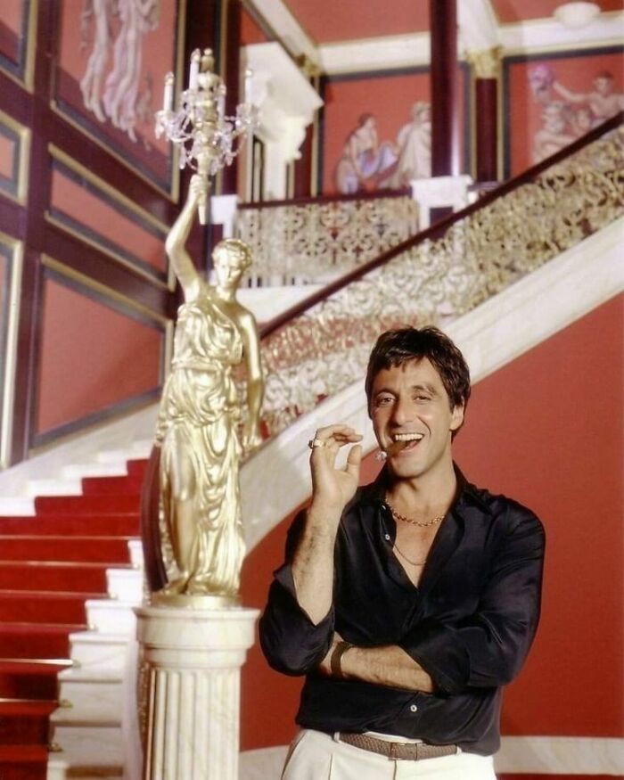 vintage photos of celebs - al pacino scarface