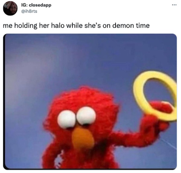 savage tweets - holding her halo when she on demon time - Ig closedapp me holding her halo while she's on demon time G