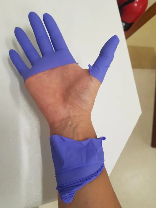 “New glove supplier for our lab.”