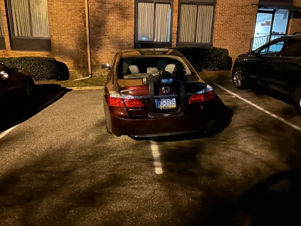 “Very last parking spot at the hotel. Front desk pretty much told me they couldn’t do anything, had to park in an abandoned parking lot down the road”