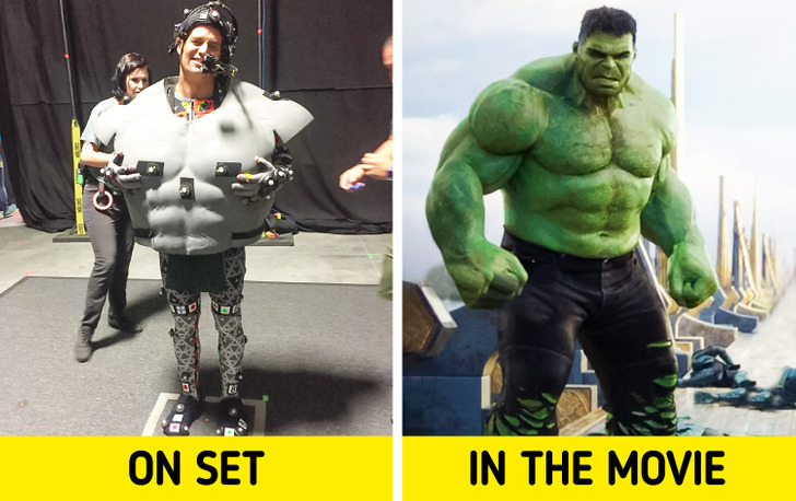 Mark Ruffalo preparing to play the Hulk.