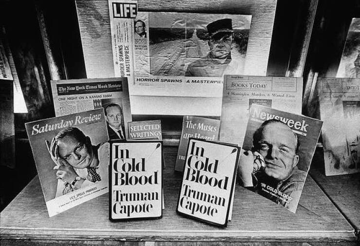 "While writing the book, Capote said that he needed to get the killers' side of the story. He ended up meeting up with them while they were in prison and struck up a close friendship with Smith. The pair kept in contact for five years and bonded over art, music, and books. Although Smith and Hickok had been given the death penalty, their executions kept getting pushed off. Capote was waiting for their executions to finish the book but also allegedly didn't want his now-close friend to be killed, even though he had admitted that he was guilty. On April 14, 1965, Smith and Hickock were executed. They asked Capote to be present at the execution, but he ran out before Smith was killed. In Cold Blood first ran as a serial in the New Yorker in 1965, was published in book form in 1966, and was turned into a movie in 1967."