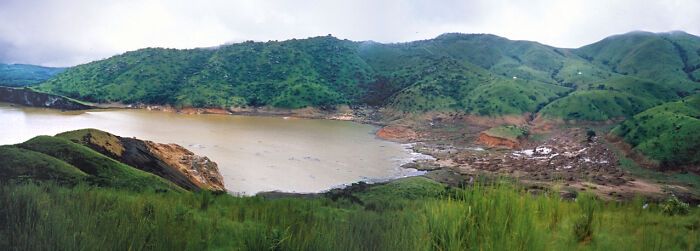 The Lake Nyos Disaster. The lake periodically belches a cloud of invisible carbon dioxide gas that suffocates everything within a 16 mile radius. In 1986, over 1700 people and all their livestock died without even understanding what was happening to them.