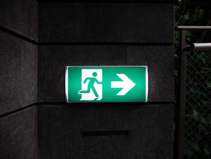 Know your exits. In a fire or other disaster most people will head for the door they came in.