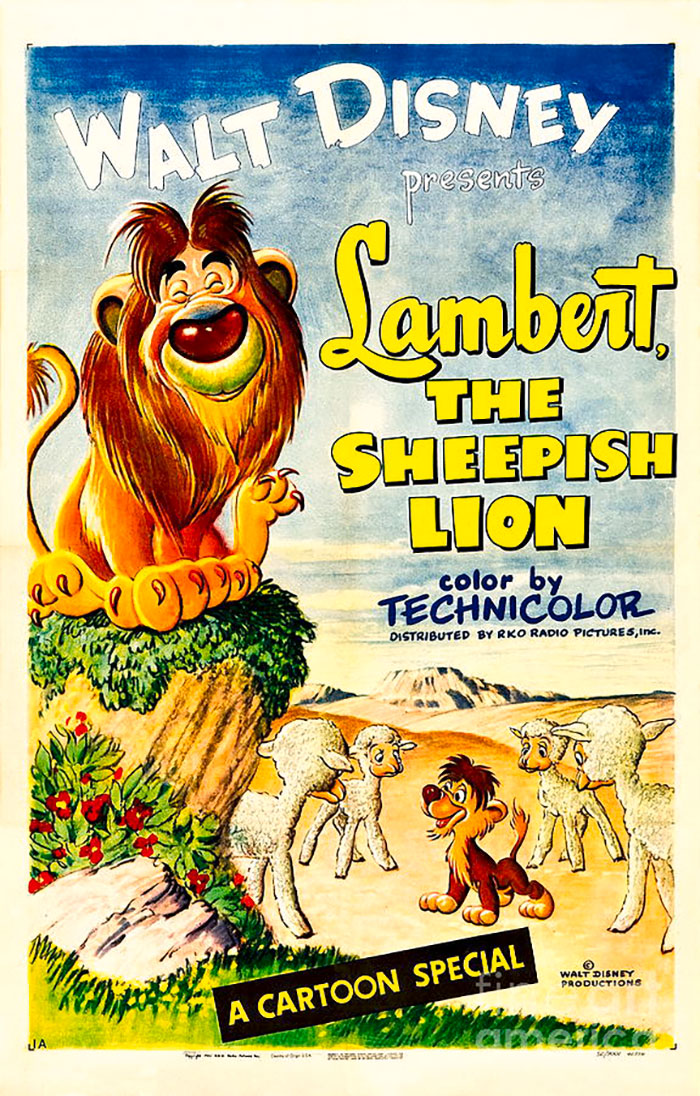 Emperor Hirohito of Japan was given the original print of the Disney short Lambert the Sheepish Lion, after it was learned it was his favourite Disney film.