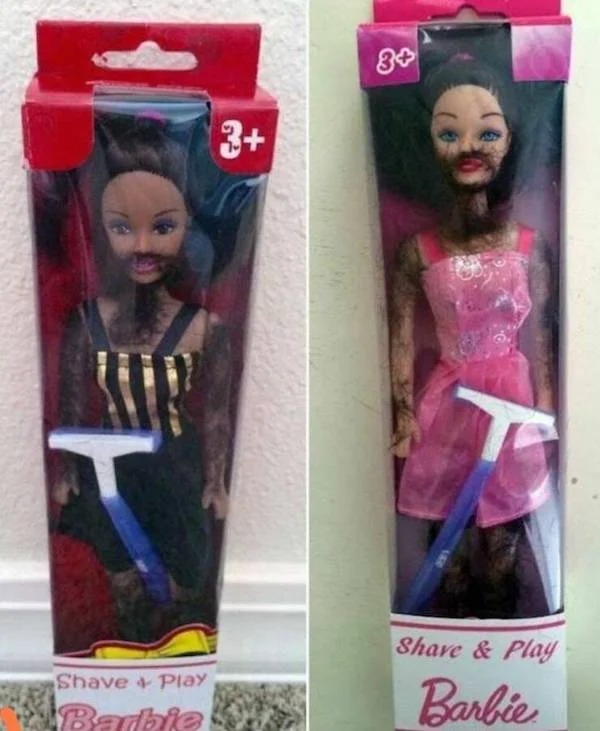 wtf pics - barbie shave and play - Shave & Play Barbie 3 3 Shave & Play Barbie