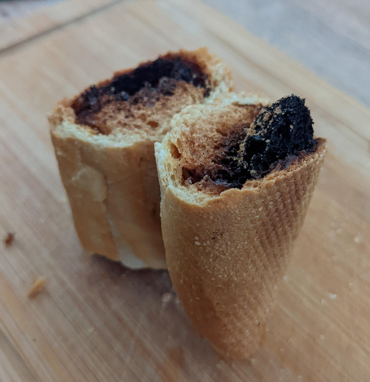 ’’I managed to burn only the inside of my frozen bread.’’