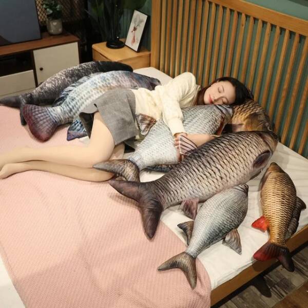 WTF Things That Actually Exist - realistic fish pillow