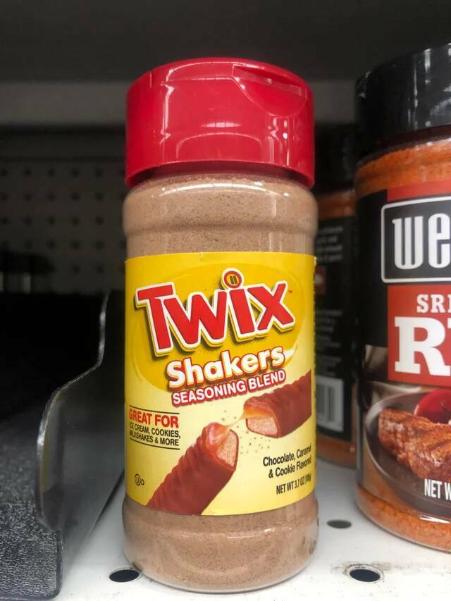 WTF Things That Actually Exist - Twix Shakers Seasoning Blend Great For Ce Cream Cookies, Mashakes&More S Chocolate, Carand & Cookie Favo Net Wt 370 we Sri R Net W