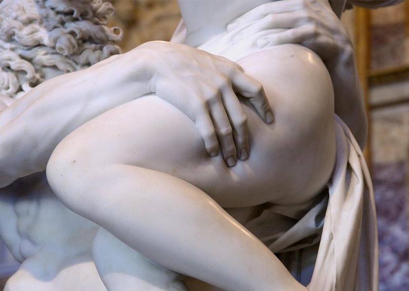 The quality of details of this marble sculpture by Bernini (1622).
