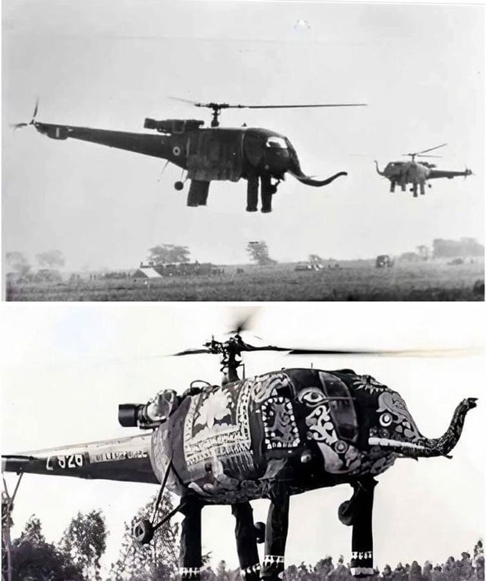 fascinating historical photos - indian airforce helicopter 1970s - 2016 Sh