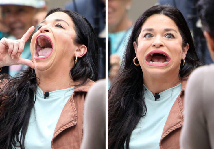 "Samantha Ramsdell got the Guinness World Record for having the largest female mouth at 2.56 inches (6.5 cm) wide."