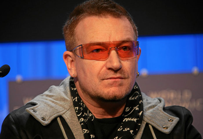 My friends dad punched Bono when they were in school.

The full story:

So I'm slightly hazy about the exact details but the story goes Bono wrote a song (or sang a song) to my friends dad's girlfriend, as you can imagine he didn't take kindly to this creepy and d******d move. So the the next day he punched him right in the money maker!

Friends dad eventually married his girlfriend and they settled down on a very successful lettuce farm. Where they live happily married.