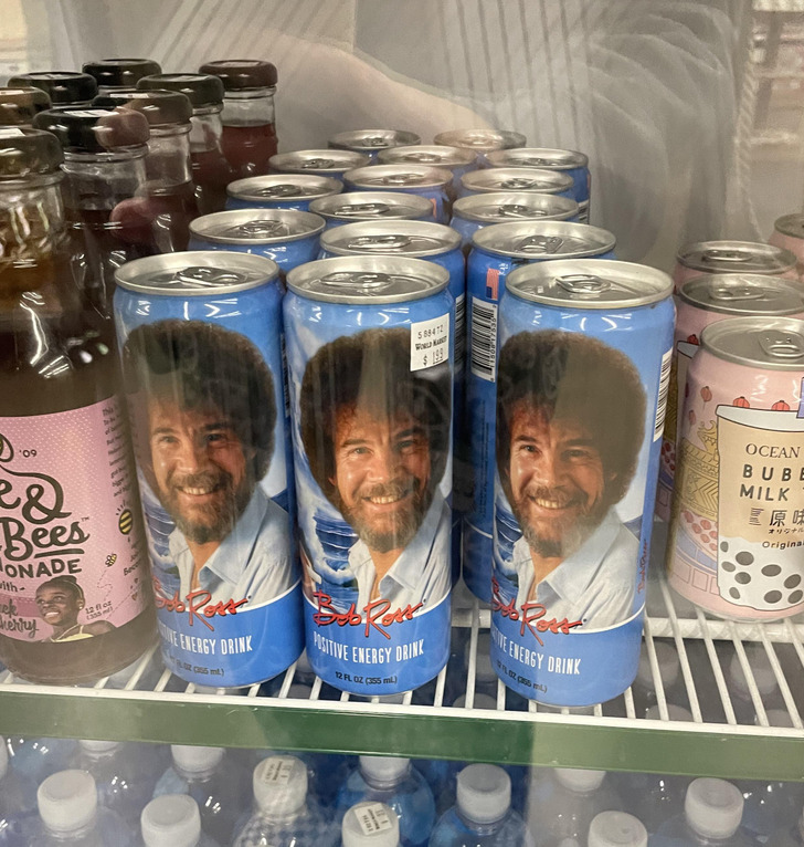 ’’A Bob Ross energy drink I found at my local store today’’