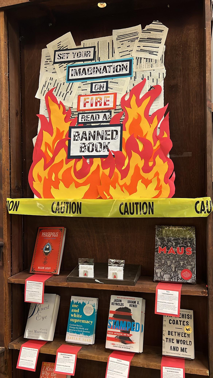 ’’This bookstore has a special section for banned books.’’