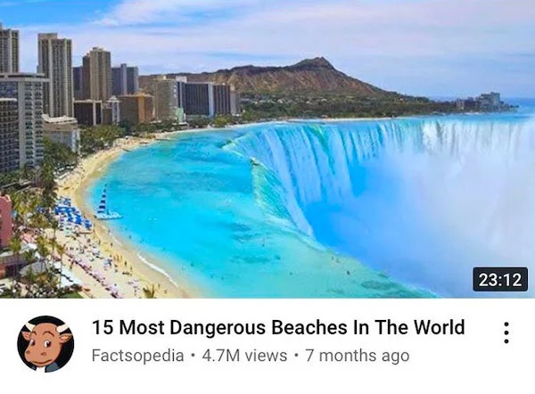 clearly fake thumbnails - diamond head state monument - 15 Most Dangerous Beaches In The World Factsopedia 4.7M views 7 months ago En