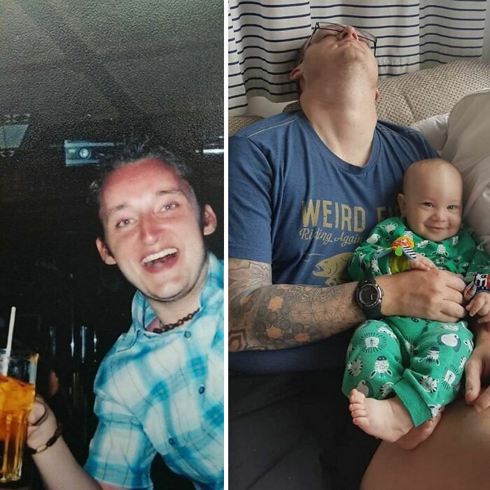 30 Parents Before And After Having Kids.